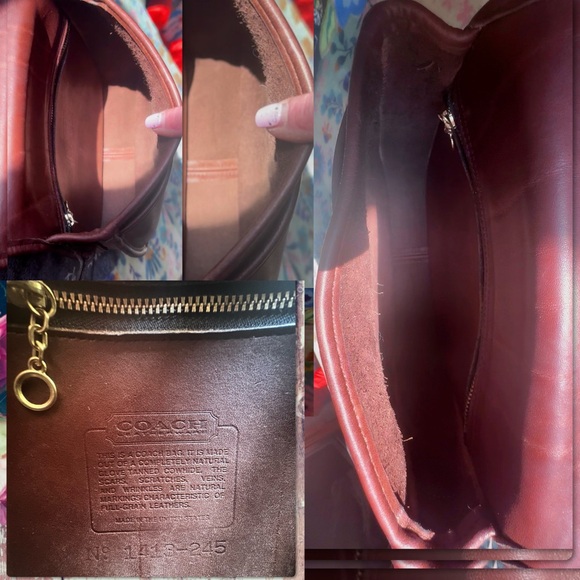 VINTAGE COACH LINDSAY MAHOGANY BROWN CROSSBODY BAG 9888 - Picture 14 of 16